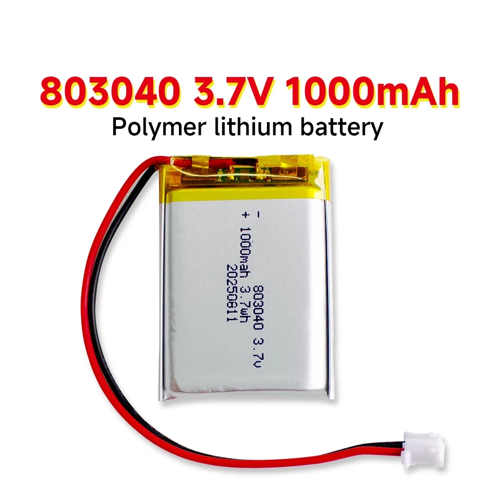 Литий-полимерные аккумуляторы 3.7V 803040 1000mAh для пультов ДУ, iPod, Bluetooth-колонок, GPS
Литий-полимерные аккумуляторы 3.7V 803040 1000mAh для пультов ДУ, iPod, Bluetooth-колонок, GPS
