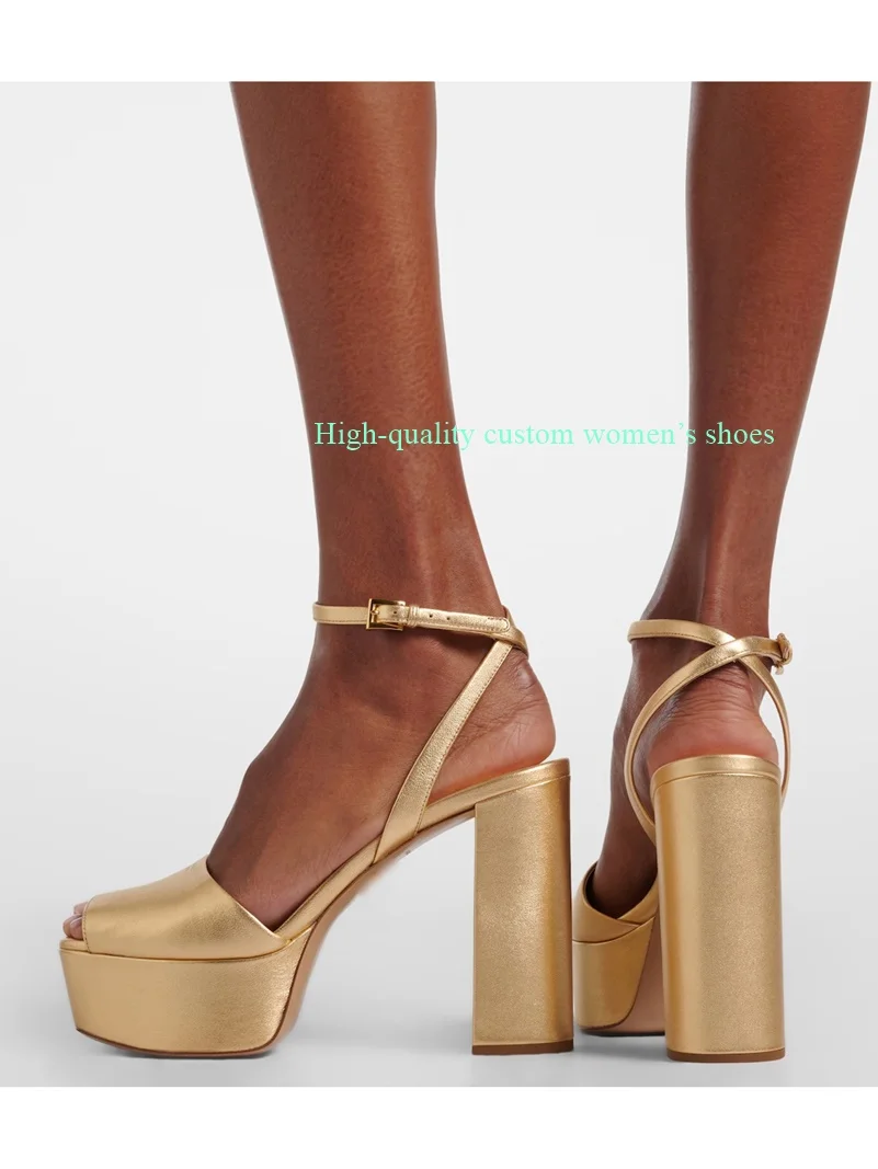 gold Fish Mouth With Exposed Toes Head Extra High Waterproof Platform Summer Shoes High Heels Shallow Women's Luxury Footwear
gold Fish Mouth With Exposed Toes Head Extra High Waterproof Platform Summer Shoes High Heels Shallow Women's Luxury Footwear