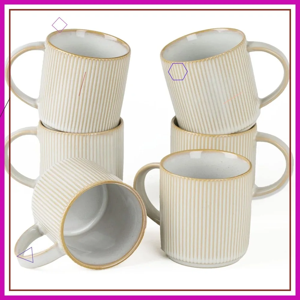 Набор керамических кофейных кружек премиум-класса на 12 унций, штабелируемая посудомоечная машина и микроволновая печь для дома, использования в кафе
Набор керамических кофейных кружек премиум-класса на 12 унций, штабелируемая посудомоечная машина и микроволновая печь для дома, использования в кафе