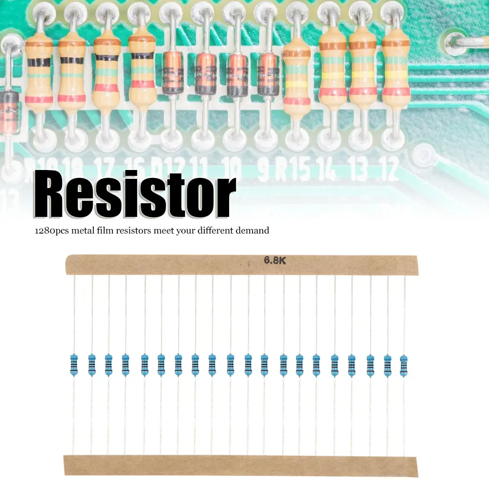1/4W Resistor Metal Film Resistor 1R-10M 64 Models Resistors Assortment Kit Electronic Component Resistor Kit Resistor
1/4W Resistor Metal Film Resistor 1R-10M 64 Models Resistors Assortment Kit Electronic Component Resistor Kit Resistor
