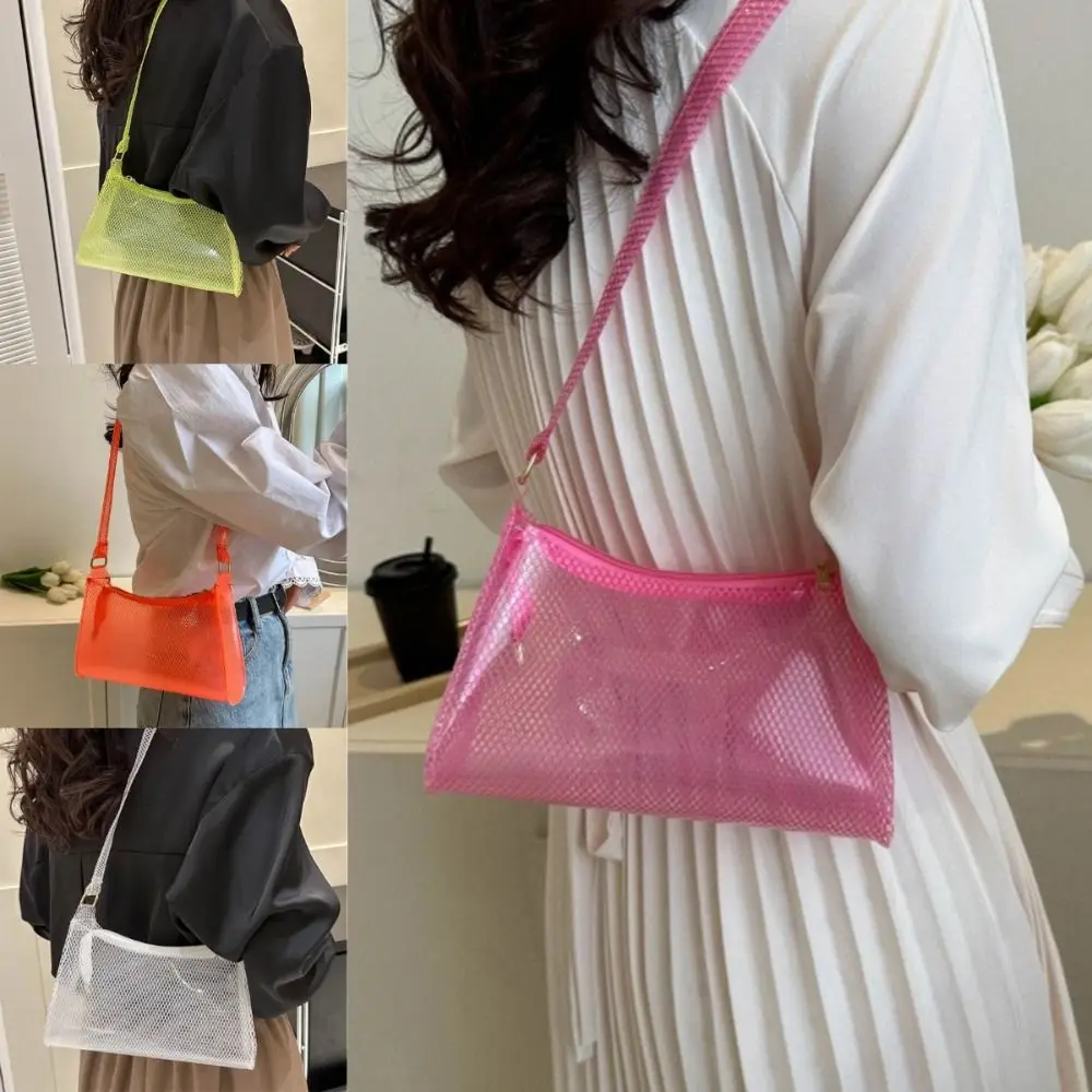 Versatile One Shoulder Shoulder Bag Large Capacity Transparent Jelly Bag Solid Color Handheld Crossbody Bag Women
Versatile One Shoulder Shoulder Bag Large Capacity Transparent Jelly Bag Solid Color Handheld Crossbody Bag Women
