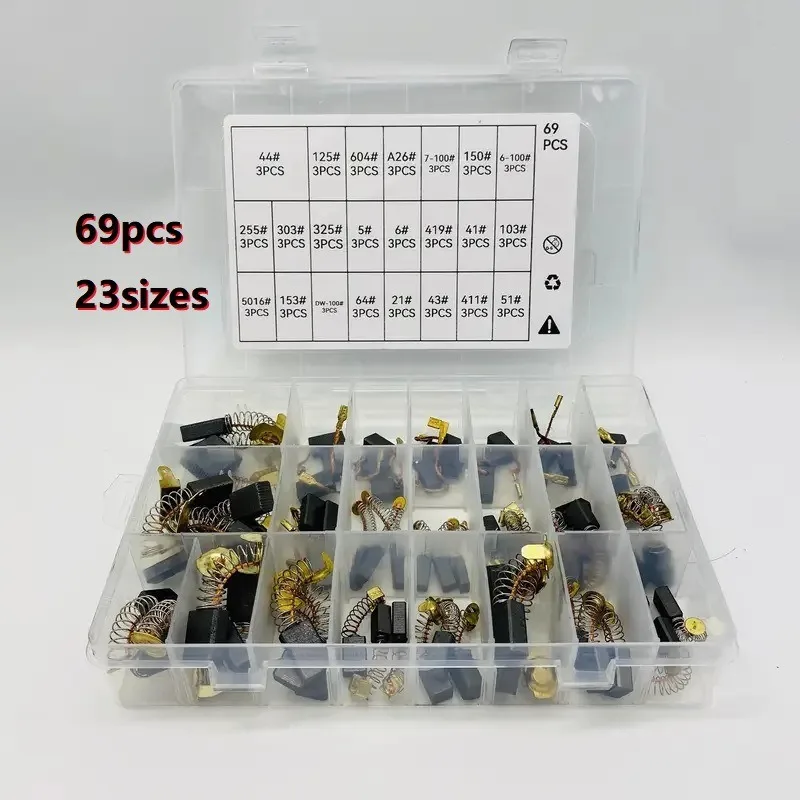 69 Motor Carbon Brush Combinations, 23 Different Sizes of Power Tool Repair Parts
69 Motor Carbon Brush Combinations, 23 Different Sizes of Power Tool Repair Parts