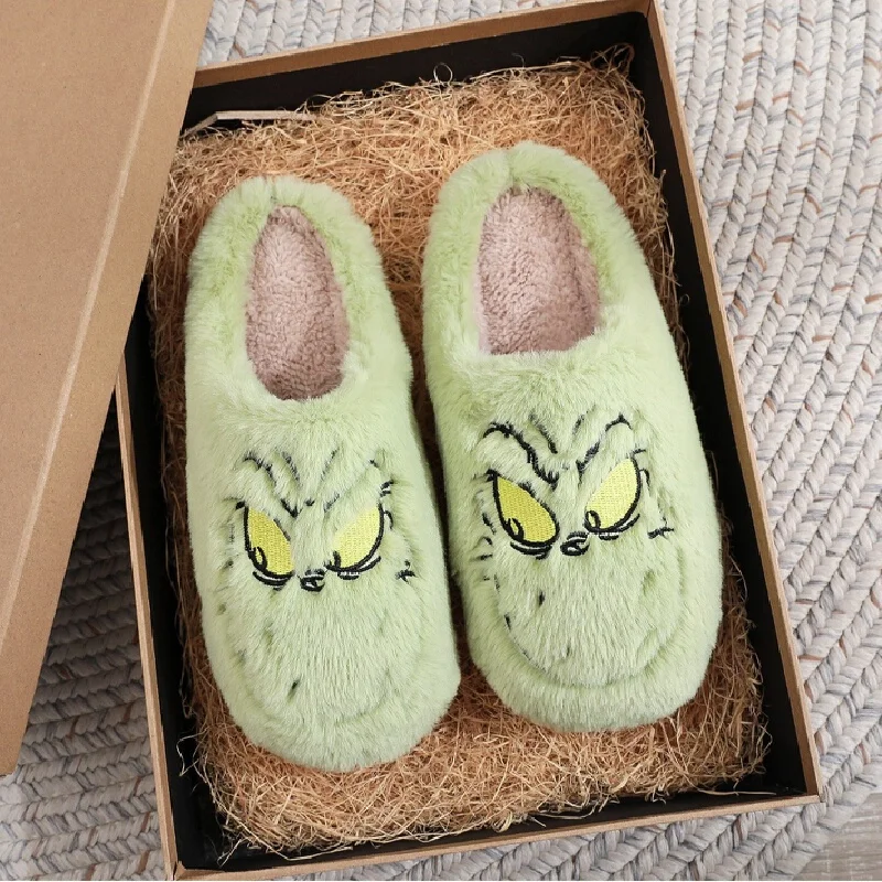 Christmas bestsellers Green furry monster slippers autumn and winter home slippers men's and women's soft-soled furry shoes Gift
Christmas bestsellers Green furry monster slippers autumn and winter home slippers men's and women's soft-soled furry shoes Gift