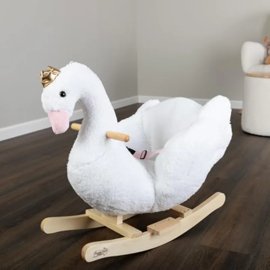 Rocking Horse - Swan Plush Ride on Toys with Seat and Handles - Wooden Rocking Horse for 18 Months and Up - Baby Toys by Lil' R
Rocking Horse - Swan Plush Ride on Toys with Seat and Handles - Wooden Rocking Horse for 18 Months and Up - Baby Toys by Lil' R