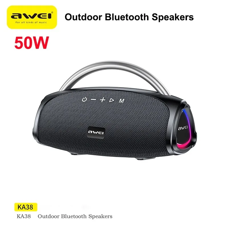 AWEI KA38 new portable high-frequency Bluetooth speaker waterproof subwoofer Bluetooth, USB flash drive, TF card, AUX connection
AWEI KA38 new portable high-frequency Bluetooth speaker waterproof subwoofer Bluetooth, USB flash drive, TF card, AUX connection
