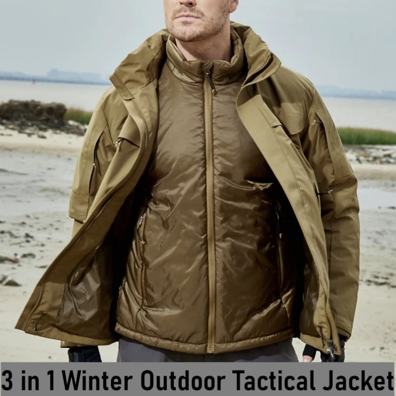 Autumn Winter Warm 3 In 1 Tactical Jacket Detachable Two Piece Set Windproof Waterproof Outdoor Hiking Military Windbreaker Coat
Autumn Winter Warm 3 In 1 Tactical Jacket Detachable Two Piece Set Windproof Waterproof Outdoor Hiking Military Windbreaker Coat