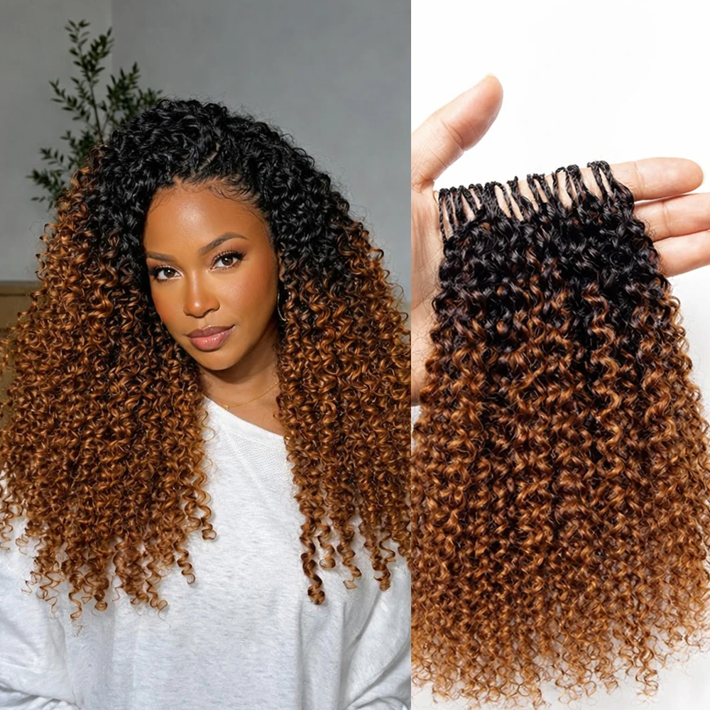 Kinky Curly Crochet Human Hair #T1B/30 Brown Pre-looped 100% Virgin Human Crochet Hair Braids Knotless Feather Hair Extensions
Kinky Curly Crochet Human Hair #T1B/30 Brown Pre-looped 100% Virgin Human Crochet Hair Braids Knotless Feather Hair Extensions