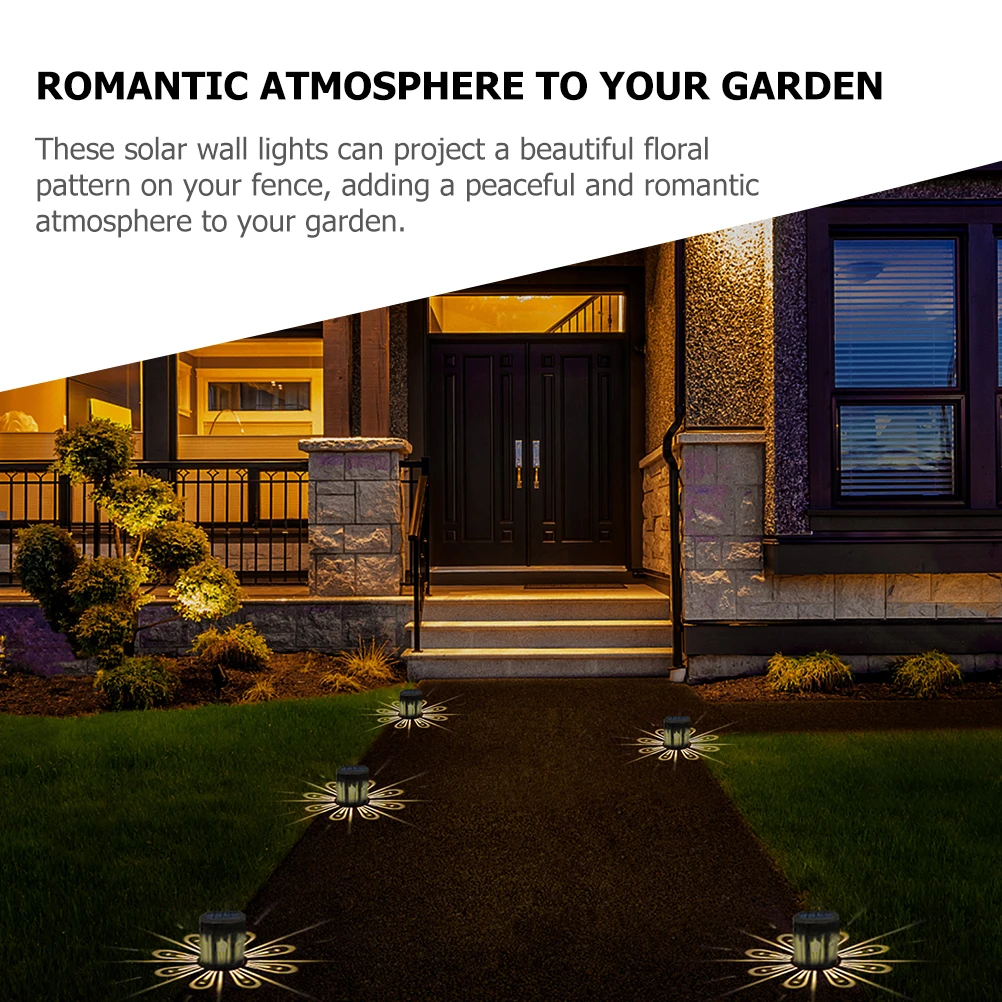 Solar Powered Outdoor Wall Fence Deck Led Light For Backyard Garden Patio Long Lasting Solar Fence Light With Floral Pattern
Solar Powered Outdoor Wall Fence Deck Led Light For Backyard Garden Patio Long Lasting Solar Fence Light With Floral Pattern
