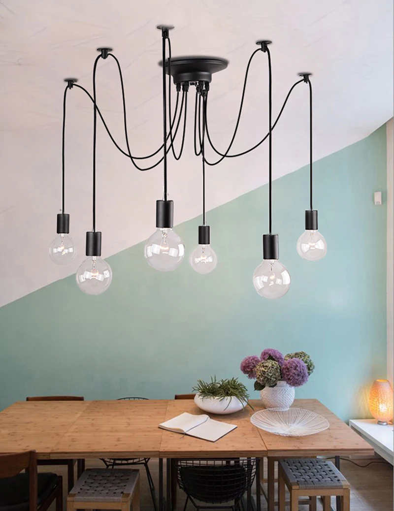 America Retro Spider Pendant Lights Classic Industrial Loft Decorative Ceiling Lamp Suitable Edison Hanging Light Bulb
America Retro Spider Pendant Lights Classic Industrial Loft Decorative Ceiling Lamp Suitable Edison Hanging Light Bulb