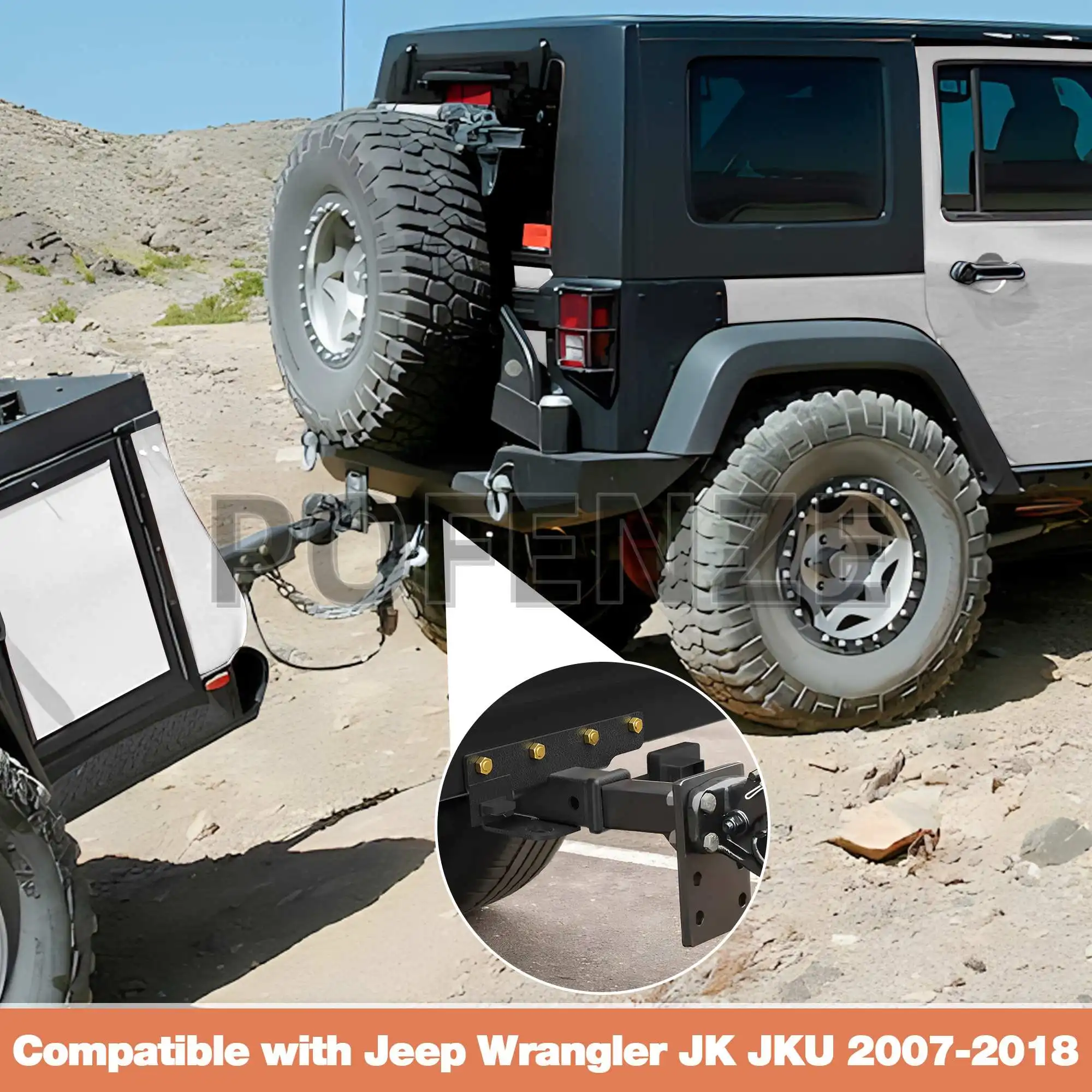 Jeep JK Tow Hook / Trailer Hook Wrangler Tow Hitch Trailer Rear Bumper Towing with Cover
Jeep JK Tow Hook / Trailer Hook Wrangler Tow Hitch Trailer Rear Bumper Towing with Cover