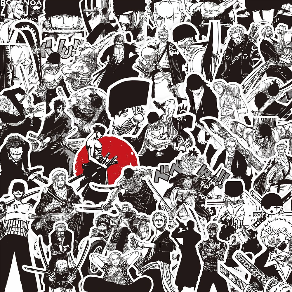 10/30/75pcs Black White ONE PIECE Zoro Cartoon Stickers DIY Motorcycle Phone Luggage Car Cool Anime Graffiti Sticker for Kid Toy
10/30/75pcs Black White ONE PIECE Zoro Cartoon Stickers DIY Motorcycle Phone Luggage Car Cool Anime Graffiti Sticker for Kid Toy
