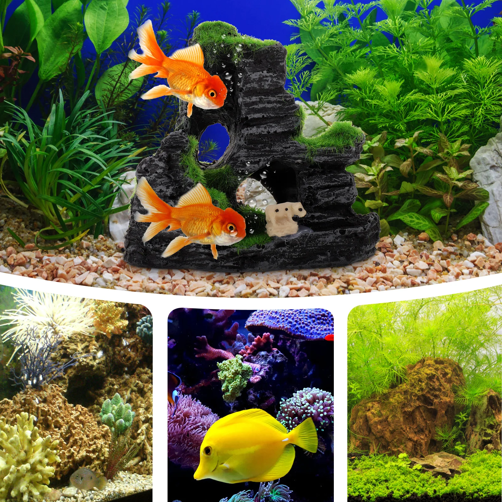 Fish Tank Rockery Resin Decor Realistic Aquarium Cave Durable Fish Shelter Decoration for Large Small Aquarium Accessories
Fish Tank Rockery Resin Decor Realistic Aquarium Cave Durable Fish Shelter Decoration for Large Small Aquarium Accessories