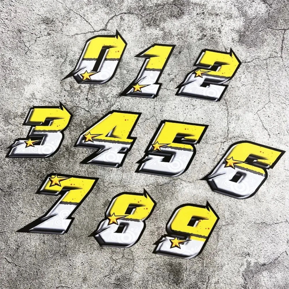 Waterproof Decoration,Sitable for Motorcycle Fuel Tank, Front Fairing, Helmet and Other Racing Star Numbered Motorcycle Sticker
Waterproof Decoration,Sitable for Motorcycle Fuel Tank, Front Fairing, Helmet and Other Racing Star Numbered Motorcycle Sticker