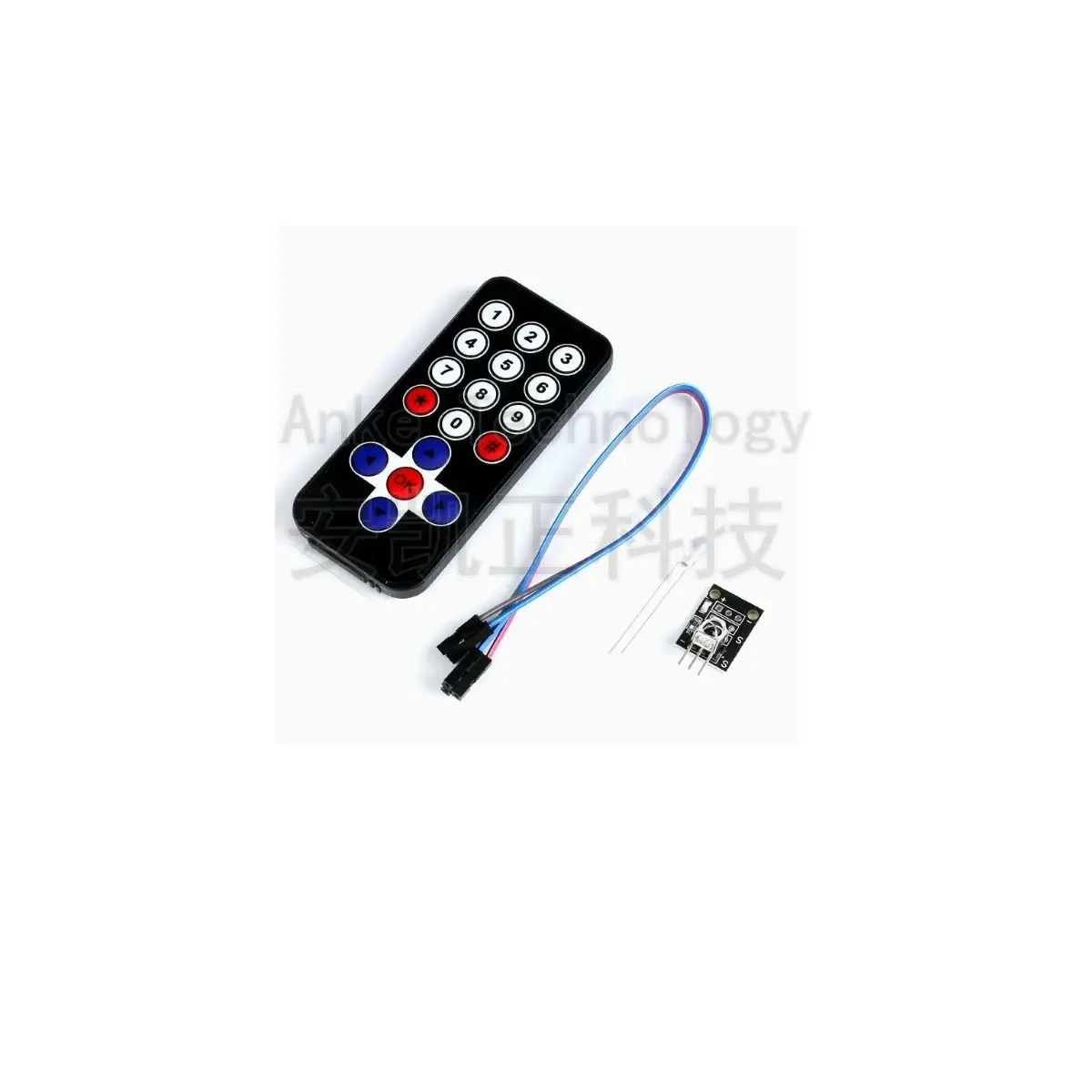Infrared remote control module + Receiver head HX1838 + NEC encoding Infrared remote control
Infrared remote control module + Receiver head HX1838 + NEC encoding Infrared remote control
