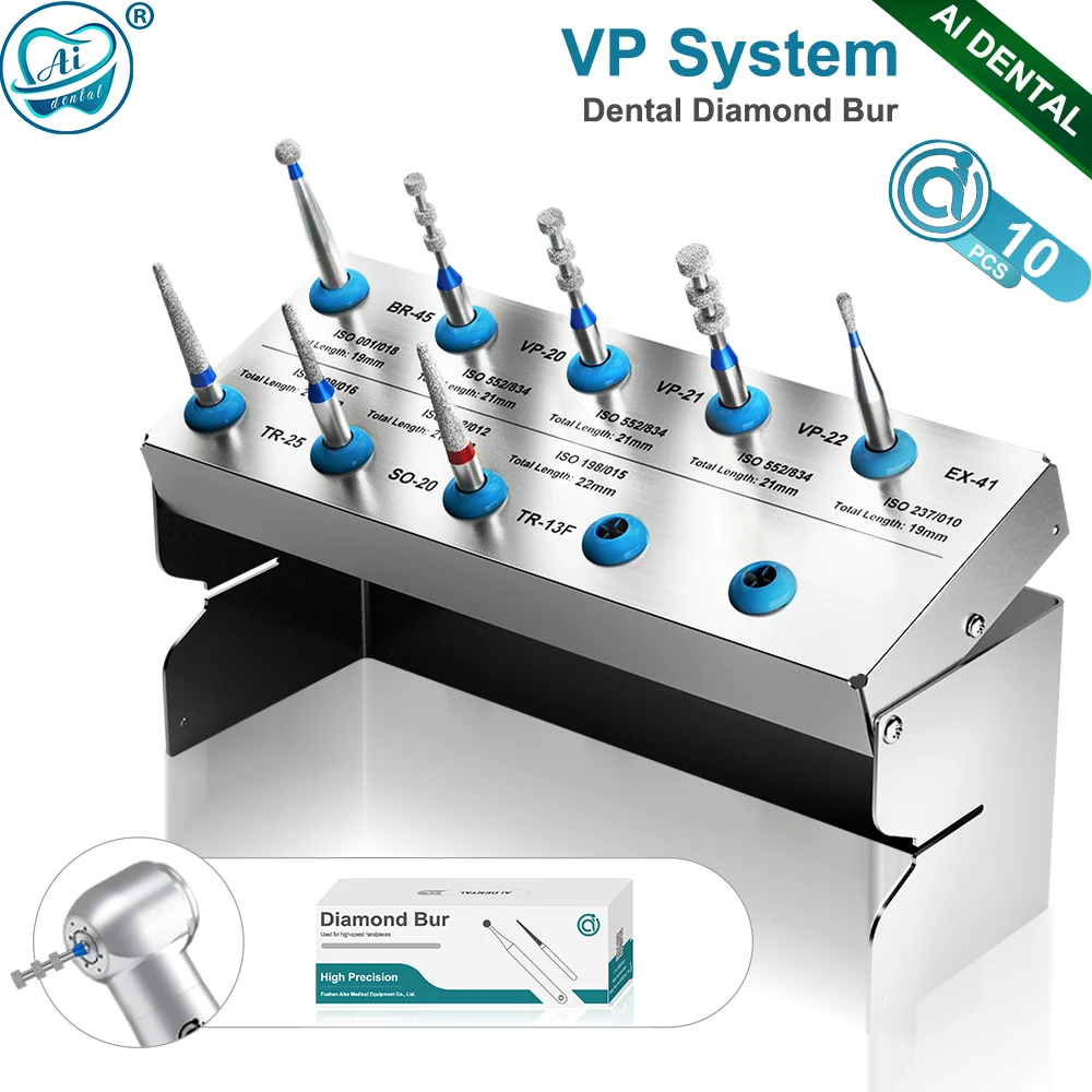 AI-FG-VP 1.6mm Dental Diamond Burs Set 8 Models Blue/Red Ring High Speed Handpiece Strawberries Drills for Veneers Preparation
AI-FG-VP 1.6mm Dental Diamond Burs Set 8 Models Blue/Red Ring High Speed Handpiece Strawberries Drills for Veneers Preparation
