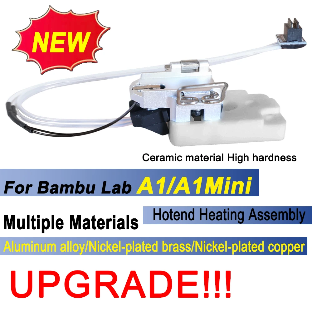 For Bambu Lab A1 Hotend Upgraded Heating Assembly High temperature resistance Bambulab A1 Mini Hotend Mounting Accessories
For Bambu Lab A1 Hotend Upgraded Heating Assembly High temperature resistance Bambulab A1 Mini Hotend Mounting Accessories