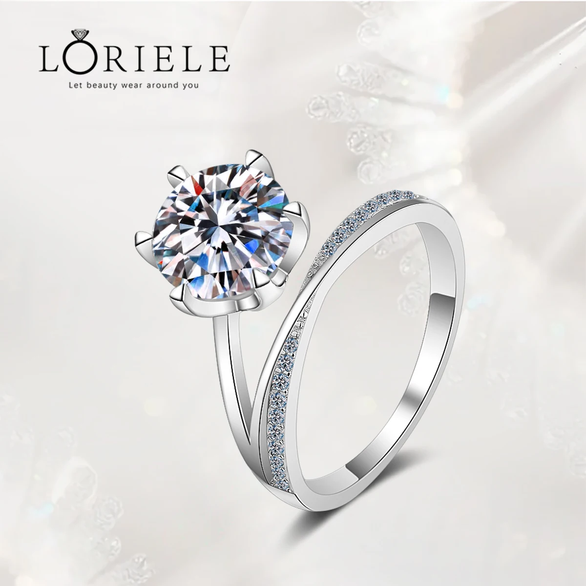 LORIELE Luxury Rose Diamond Wedding Rings Women 3.0ct GRA Moissanite Engagement Rings 925 Sterling Silver Ring Fine Jewelry
LORIELE Luxury Rose Diamond Wedding Rings Women 3.0ct GRA Moissanite Engagement Rings 925 Sterling Silver Ring Fine Jewelry