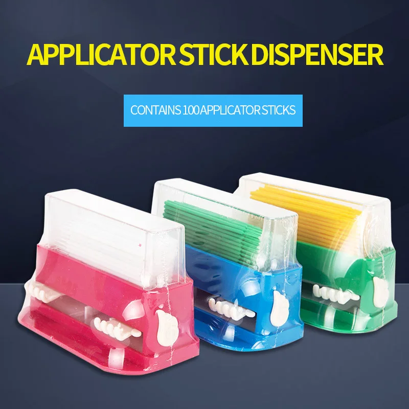 Dental Applicator Stick Dispenser With 100Pcs Stickers Boxed Cotton Swab Small Hand Press Oral Care Tool Placer Push Dispenser
Dental Applicator Stick Dispenser With 100Pcs Stickers Boxed Cotton Swab Small Hand Press Oral Care Tool Placer Push Dispenser