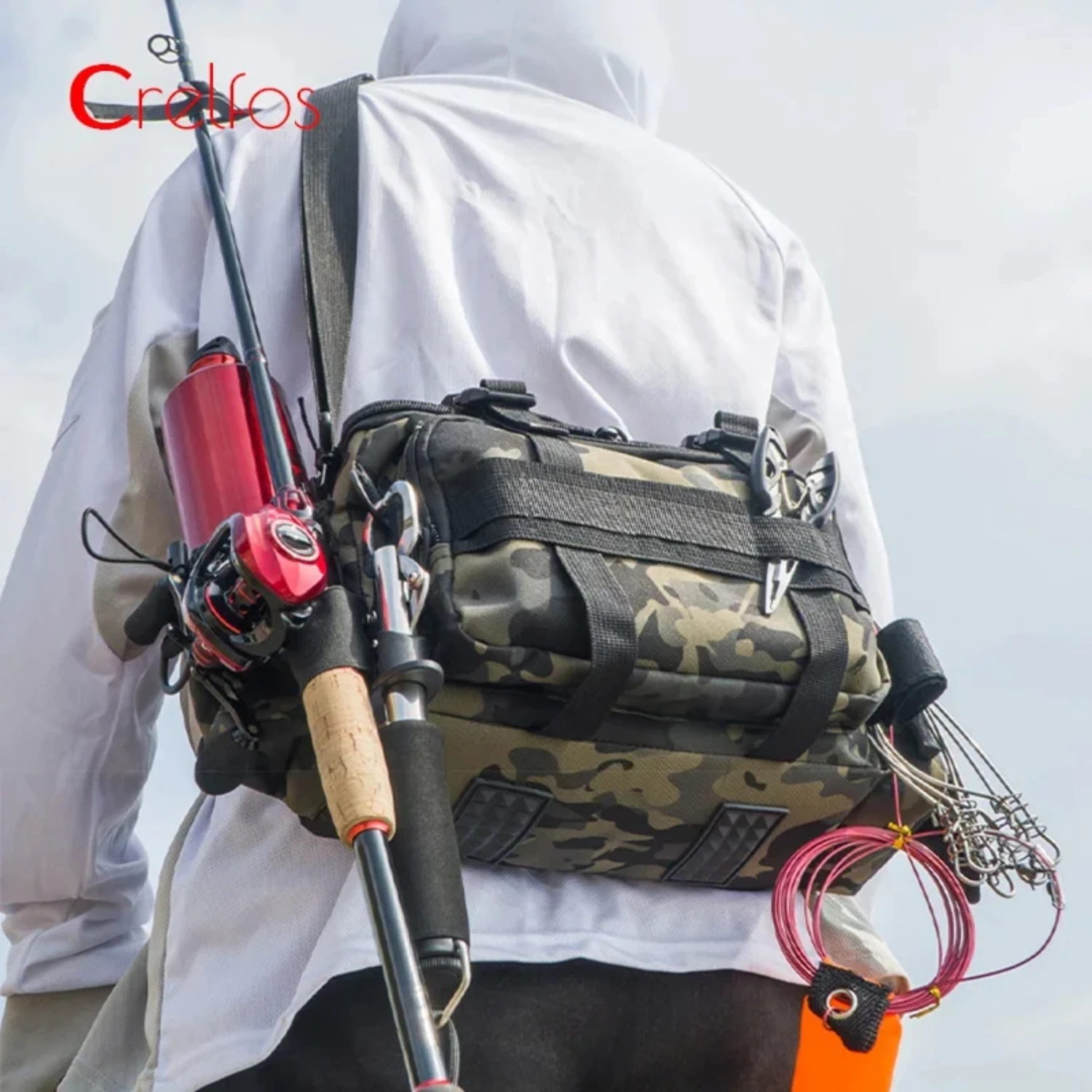 Waterproof Fishing Cross Body Sling Fishing tackle Backpack with Rod Holder Box Military Outdoor Compact Lure
Waterproof Fishing Cross Body Sling Fishing tackle Backpack with Rod Holder Box Military Outdoor Compact Lure