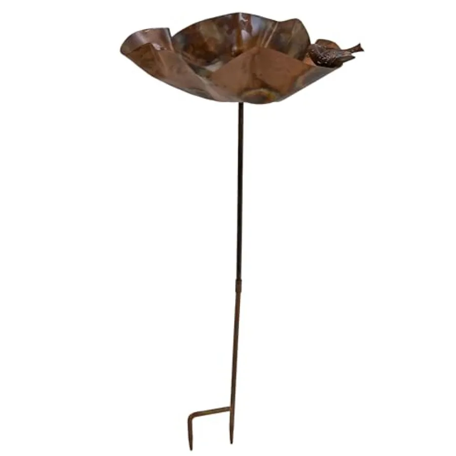 Abstract Blossom Copper Bird Bath for Outside with Stake - UV-Resistant Finish - 34.25" H
Abstract Blossom Copper Bird Bath for Outside with Stake - UV-Resistant Finish - 34.25" H