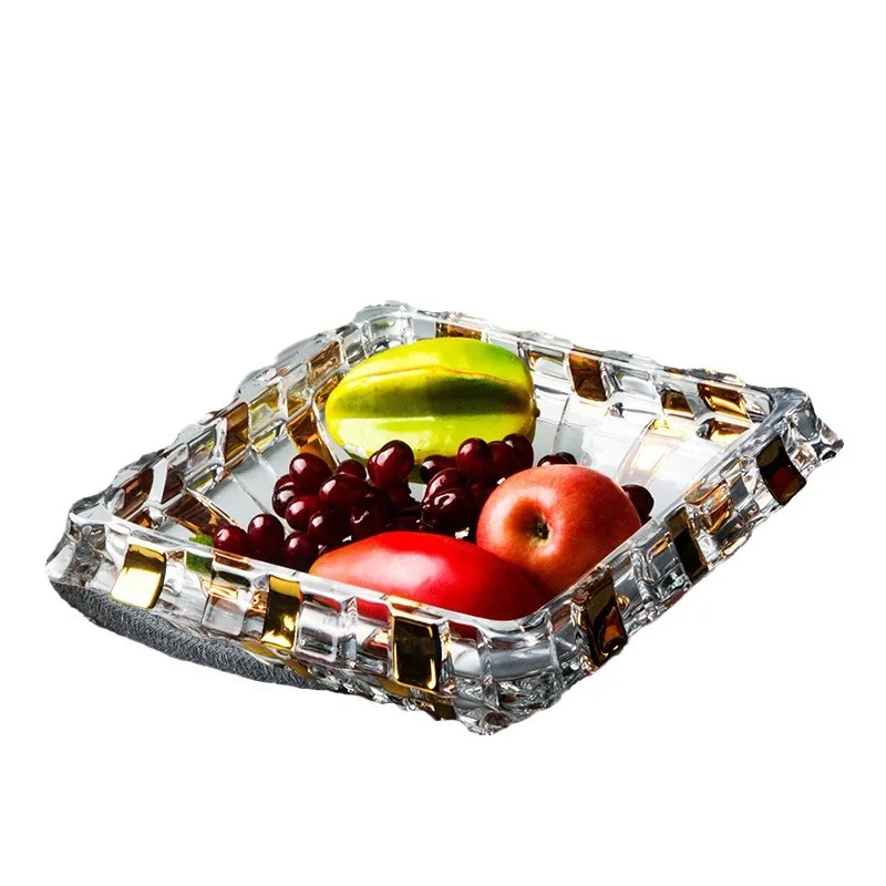 European crystal glass fruit plate fruit pot creative ornament light luxury gift
European crystal glass fruit plate fruit pot creative ornament light luxury gift