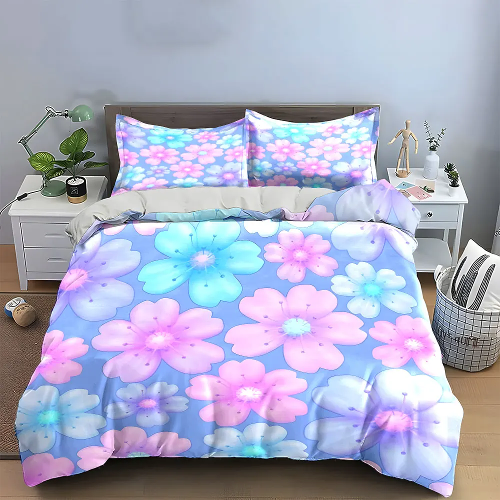 3Pcs Pastel Cherry Blossom Bedding Set, Soft Pink and Blue Sakura Flower Print Duvet Cover + 2 Pillowcases,home Floral Decor
3Pcs Pastel Cherry Blossom Bedding Set, Soft Pink and Blue Sakura Flower Print Duvet Cover + 2 Pillowcases,home Floral Decor