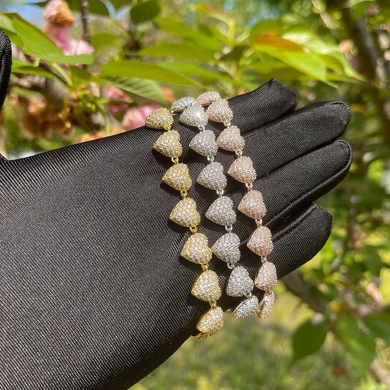 Хип-хоп 3A+ CZ Stone Paved Bling Iced Out Hearts Link Chain Браслет для мужчин рэпер ювелирные изделия розовое золото серебро цвет
Хип-хоп 3A+ CZ Stone Paved Bling Iced Out Hearts Link Chain Браслет для мужчин рэпер ювелирные изделия розовое золото серебро цвет