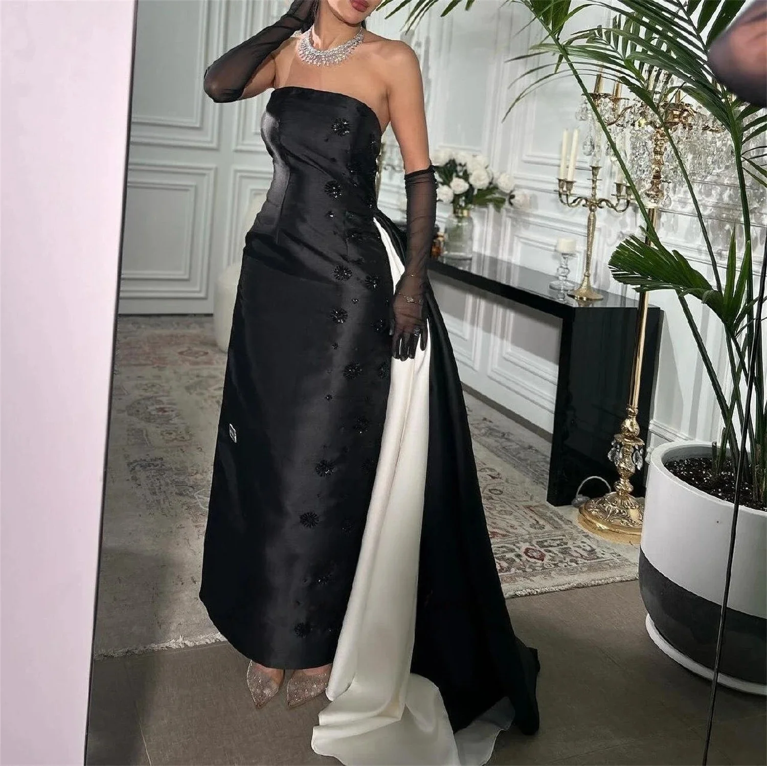 Black Beaded Long Bespoke Occasion Gown Evening Dresses Pastrol Unisex Jersey Retro Dubai Saudi Arabic Israel Prom Customized
Black Beaded Long Bespoke Occasion Gown Evening Dresses Pastrol Unisex Jersey Retro Dubai Saudi Arabic Israel Prom Customized