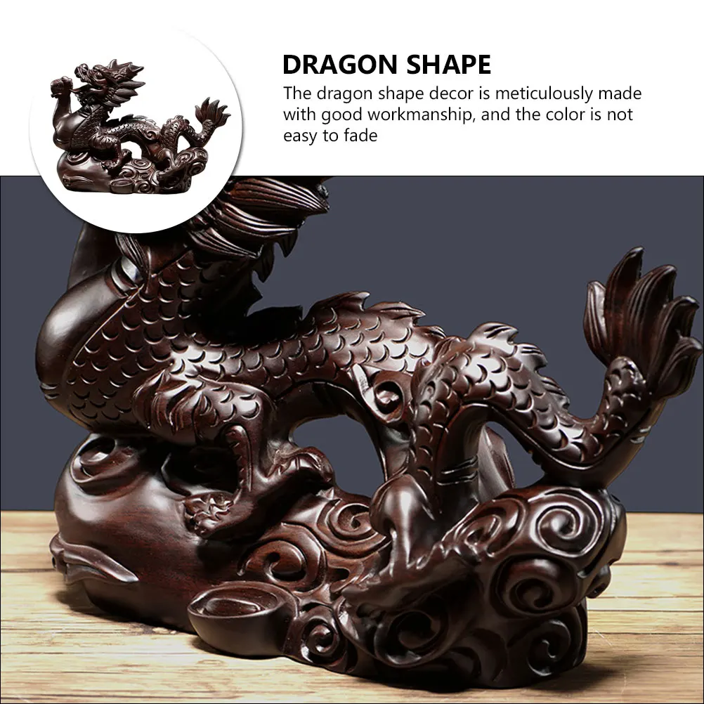 Wooden Dragon 15CM Black Rosewood Wood Dragon Statue Carved Chinese Style Decor Living Room Office Desk nament
Wooden Dragon 15CM Black Rosewood Wood Dragon Statue Carved Chinese Style Decor Living Room Office Desk nament