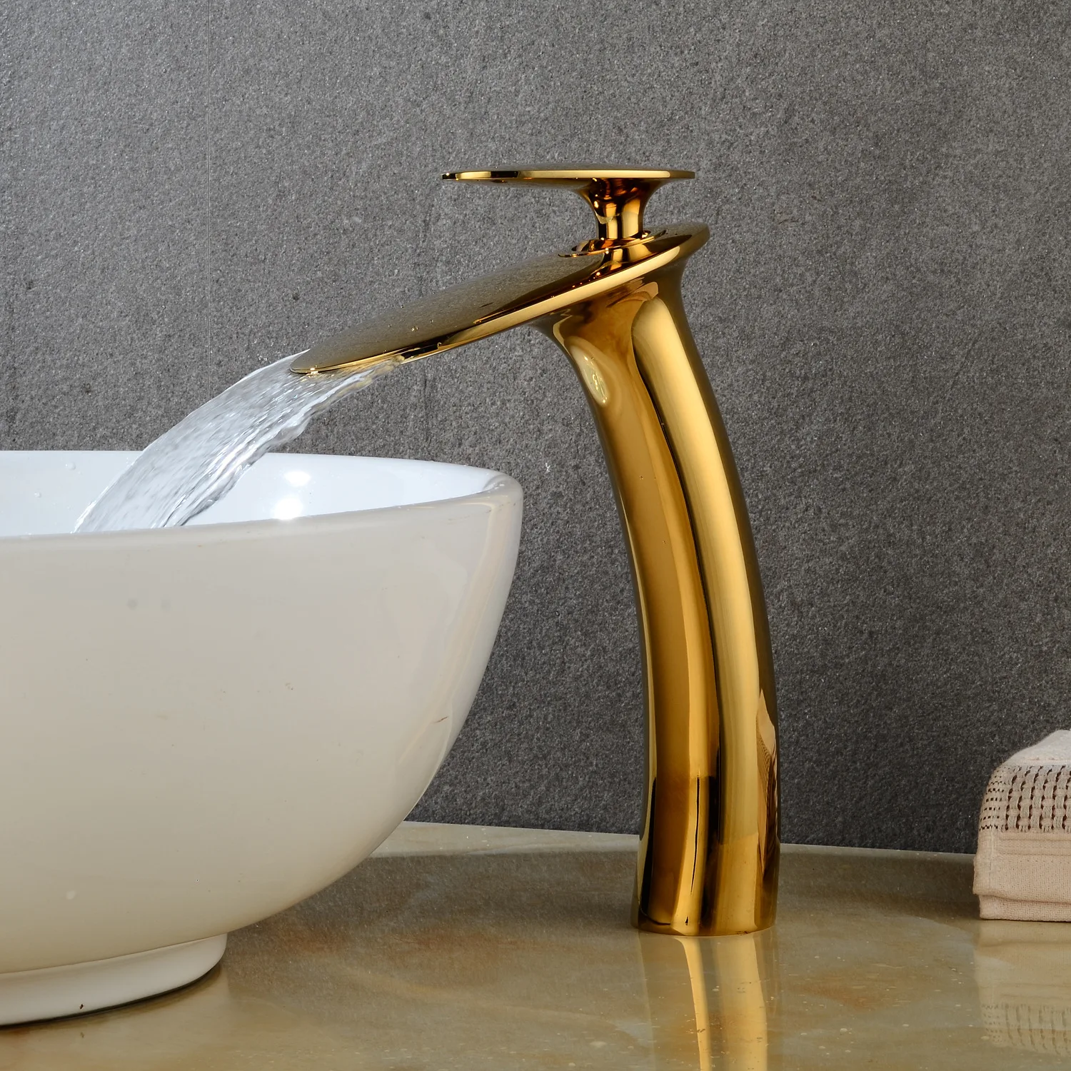 White Gold Bathroom Basin Faucet Waterfall Sink Faucet hot and cold Crane Brass Sink Waterfall mixer White Chrome Tap
White Gold Bathroom Basin Faucet Waterfall Sink Faucet hot and cold Crane Brass Sink Waterfall mixer White Chrome Tap