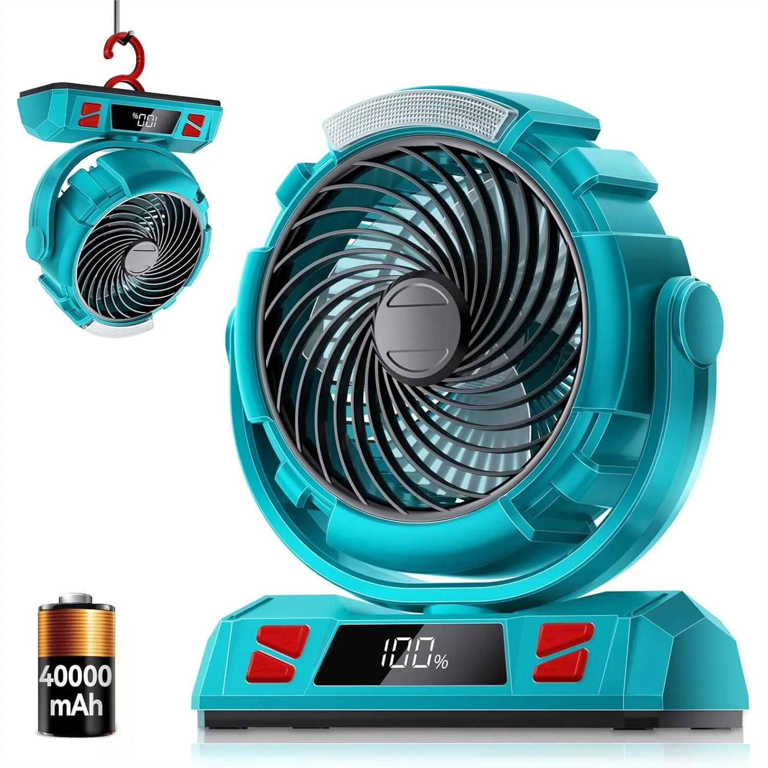 40000mAh Camping LED Fan with Light, Rechargeable Battery Powered Outdoor Tent Fan, 6 Speeds 270° Rotation USB Desk Fan for
40000mAh Camping LED Fan with Light, Rechargeable Battery Powered Outdoor Tent Fan, 6 Speeds 270° Rotation USB Desk Fan for