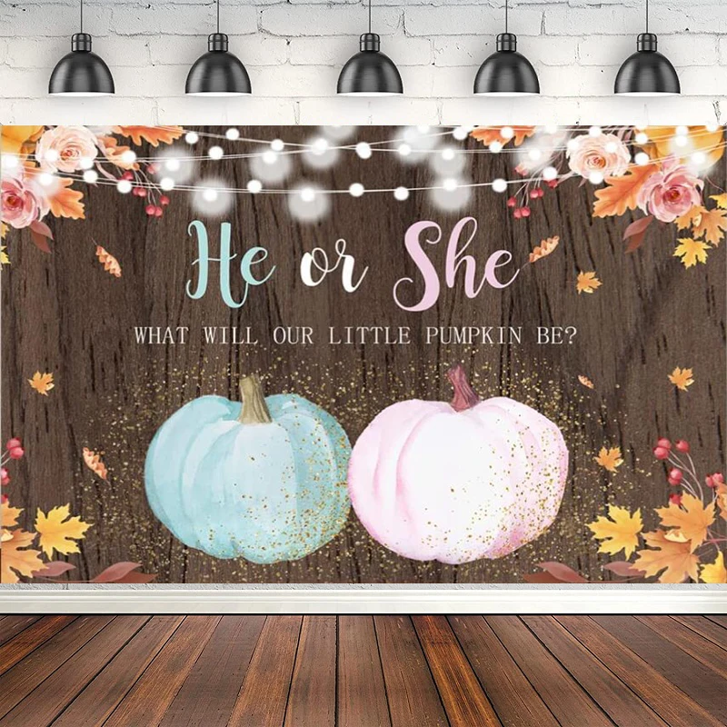 Photography Backdrop Pumpkin He Or She Gender Reveal Party Fall Boy Or Girl Blue Or Pink Background Newborn Cake Table Banner
Photography Backdrop Pumpkin He Or She Gender Reveal Party Fall Boy Or Girl Blue Or Pink Background Newborn Cake Table Banner