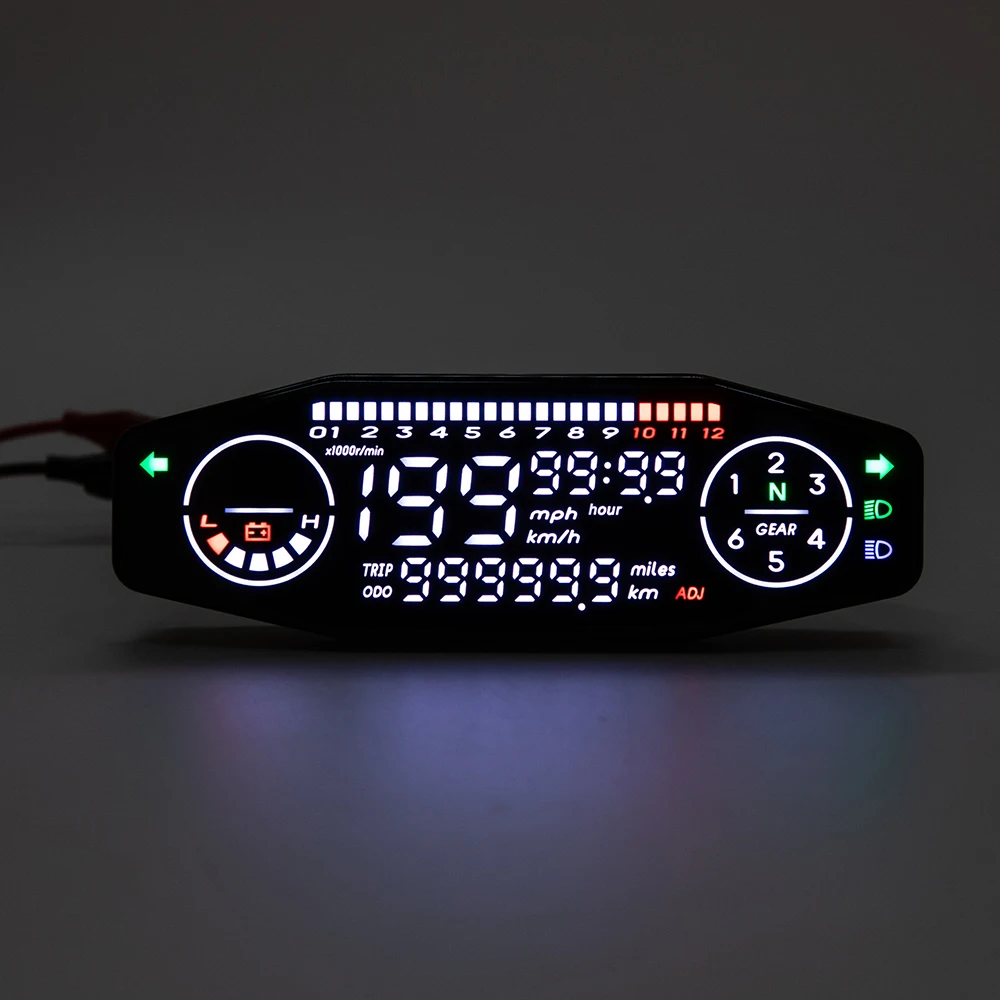 12V Universal Motorcycle Speedometer Digital Speed Meter LED Oil Gauge Tachometer Dashboard Instrument Panel Meter LCD Display
12V Universal Motorcycle Speedometer Digital Speed Meter LED Oil Gauge Tachometer Dashboard Instrument Panel Meter LCD Display