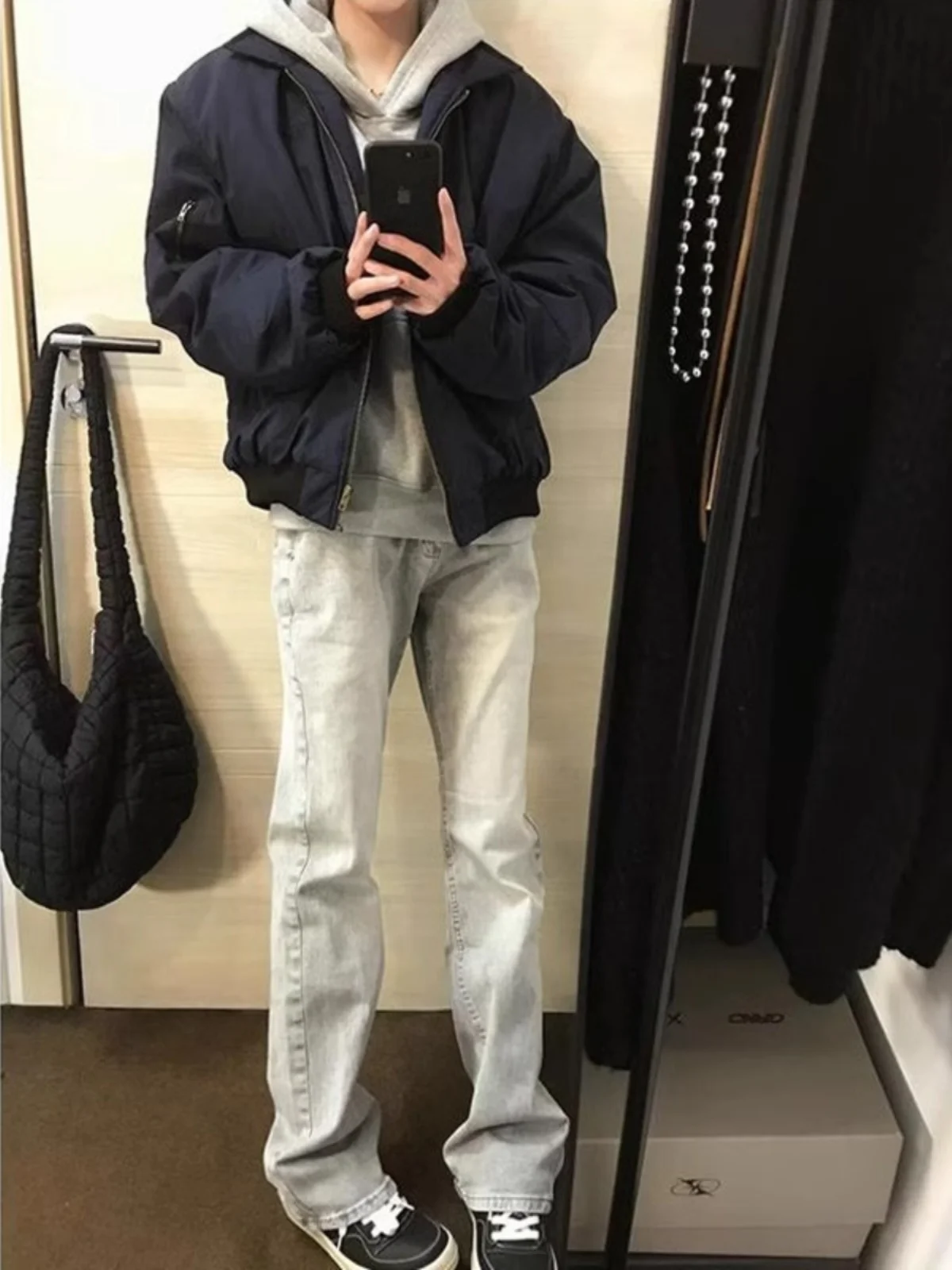 Smoky Grey Washed Knife Jeans Men's Spring Autumn Slimming Straight Leg Bell Bottoms American High Street Vibe Pants
Smoky Grey Washed Knife Jeans Men's Spring Autumn Slimming Straight Leg Bell Bottoms American High Street Vibe Pants