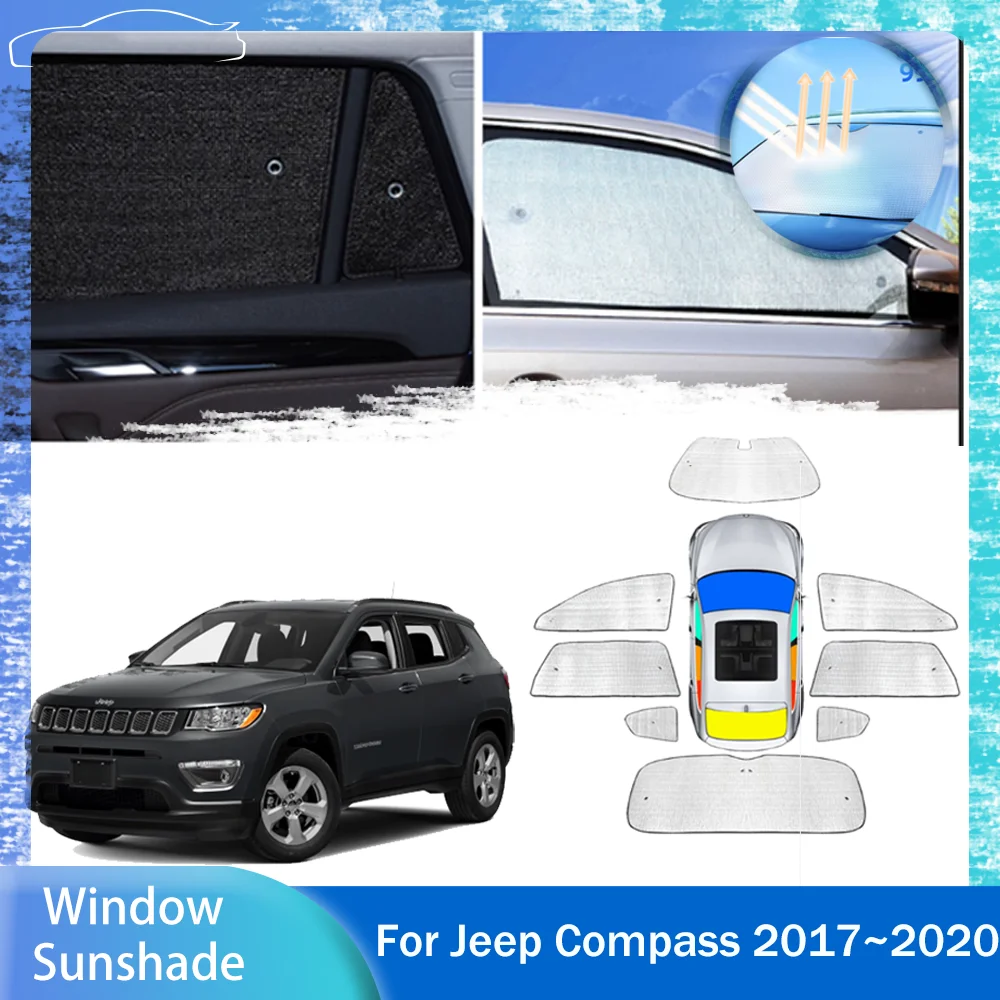 For Jeep Compass 2017~2020 2018 2019 Car Skylight Sunshade Side Window Windshield Sun Shade Protector UV Parasol Accessories
For Jeep Compass 2017~2020 2018 2019 Car Skylight Sunshade Side Window Windshield Sun Shade Protector UV Parasol Accessories