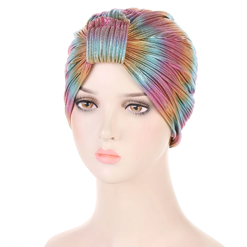 New Fashion Pleated Headscarves Women'S India Wrap Head Caps Laser Colorful Muslim Hats Lady Chemo Bandanas Shinny Hijab
New Fashion Pleated Headscarves Women'S India Wrap Head Caps Laser Colorful Muslim Hats Lady Chemo Bandanas Shinny Hijab