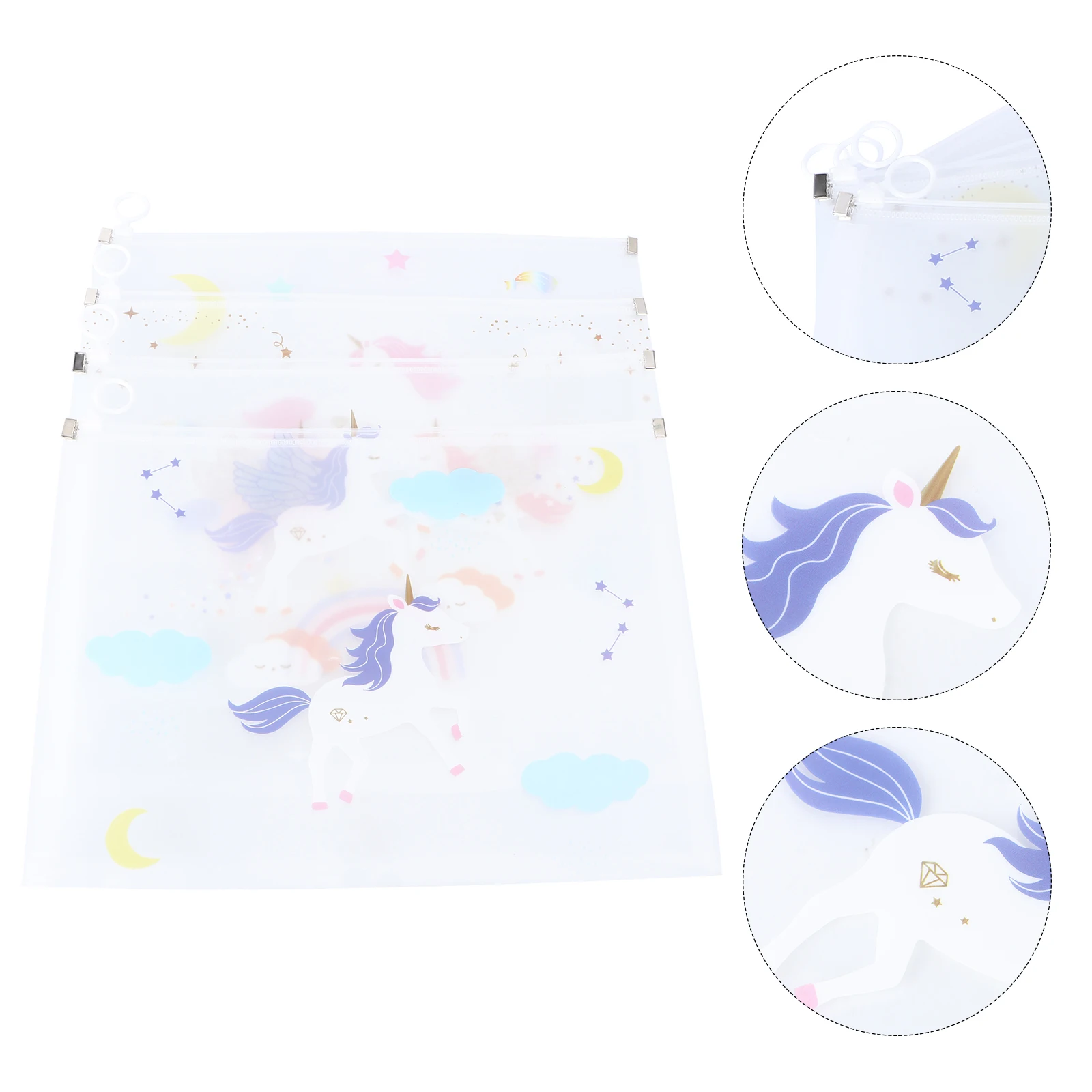 4 Pcs File Bags Stationery Pouches Cartoon Pattern Zipper Closure Documents ganizer Transparent Folders Storage Bag
4 Pcs File Bags Stationery Pouches Cartoon Pattern Zipper Closure Documents ganizer Transparent Folders Storage Bag