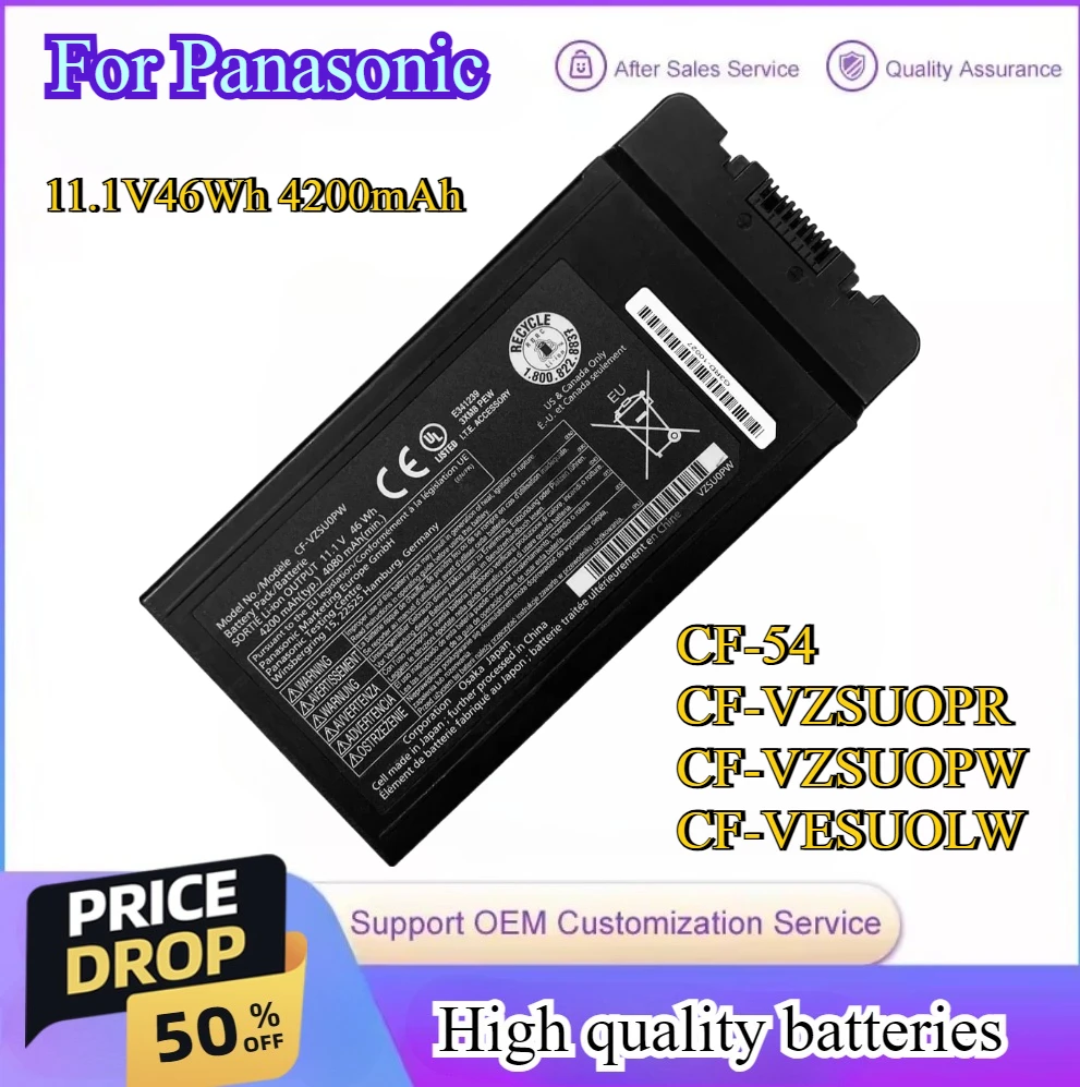 Аккумулятор для ноутбука CF-54 PANASONIC CF-VZSU0PW Toughbook CF-54 Series 11,1 В 46 Втч 4200 мАч CF-VZSU0PR CF-VZSU0LW
Аккумулятор для ноутбука CF-54 PANASONIC CF-VZSU0PW Toughbook CF-54 Series 11,1 В 46 Втч 4200 мАч CF-VZSU0PR CF-VZSU0LW