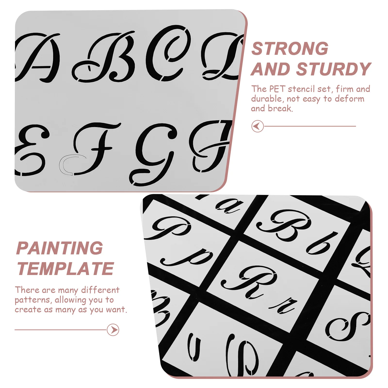 40Pcs Plastic Letter Stencils DIY Templates for Wall Art Craft Projects Decor Letter Stencils Hollow Stencil DIY Template
40Pcs Plastic Letter Stencils DIY Templates for Wall Art Craft Projects Decor Letter Stencils Hollow Stencil DIY Template