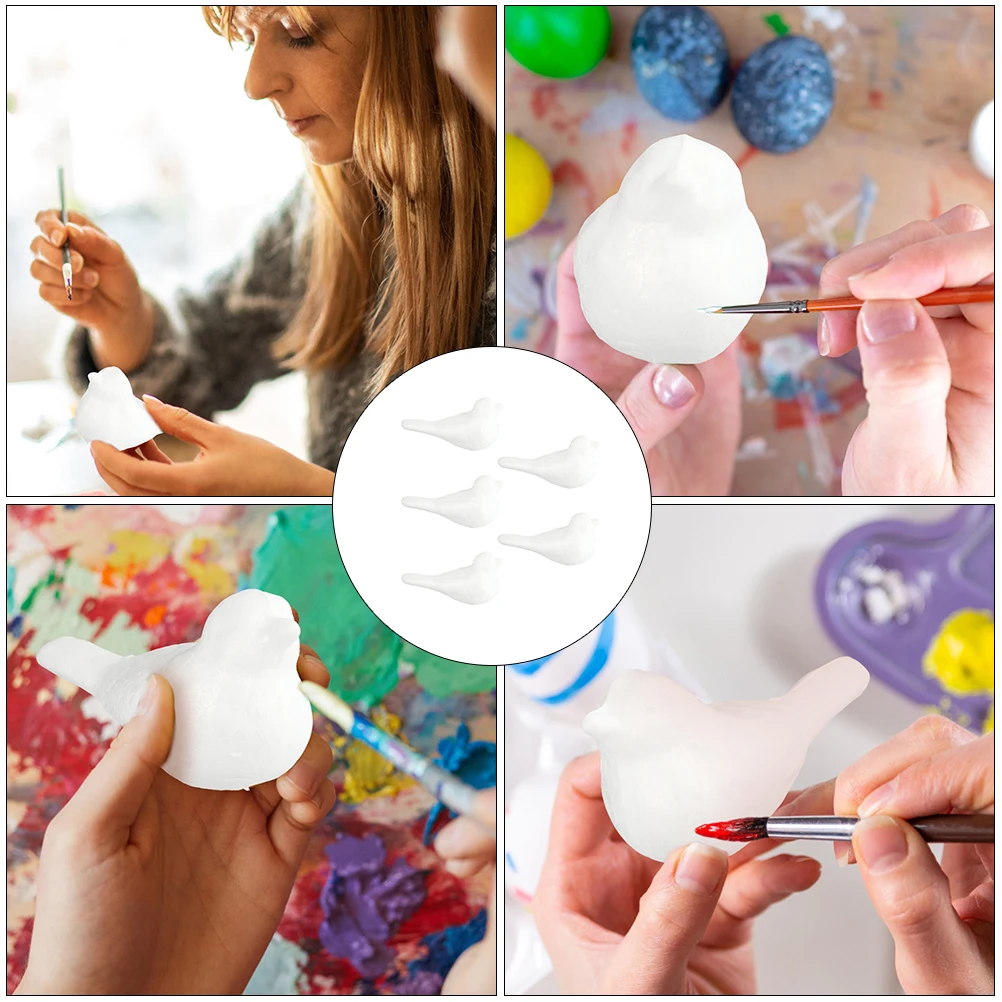 5pcs Foam Birds White Craft Embryo Diy Bird Ornaments Creative Christmas Decor Easy Paint Safe Light Reusable Non-Breakable
5pcs Foam Birds White Craft Embryo Diy Bird Ornaments Creative Christmas Decor Easy Paint Safe Light Reusable Non-Breakable