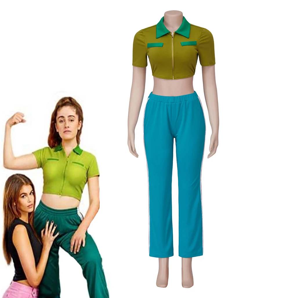 Movie Bottoms PJ Cosplay Costume Women Retro Sexy Green Crop Top Pants Suit Halloween Carnival Party Streetwear Show Uniform
Movie Bottoms PJ Cosplay Costume Women Retro Sexy Green Crop Top Pants Suit Halloween Carnival Party Streetwear Show Uniform