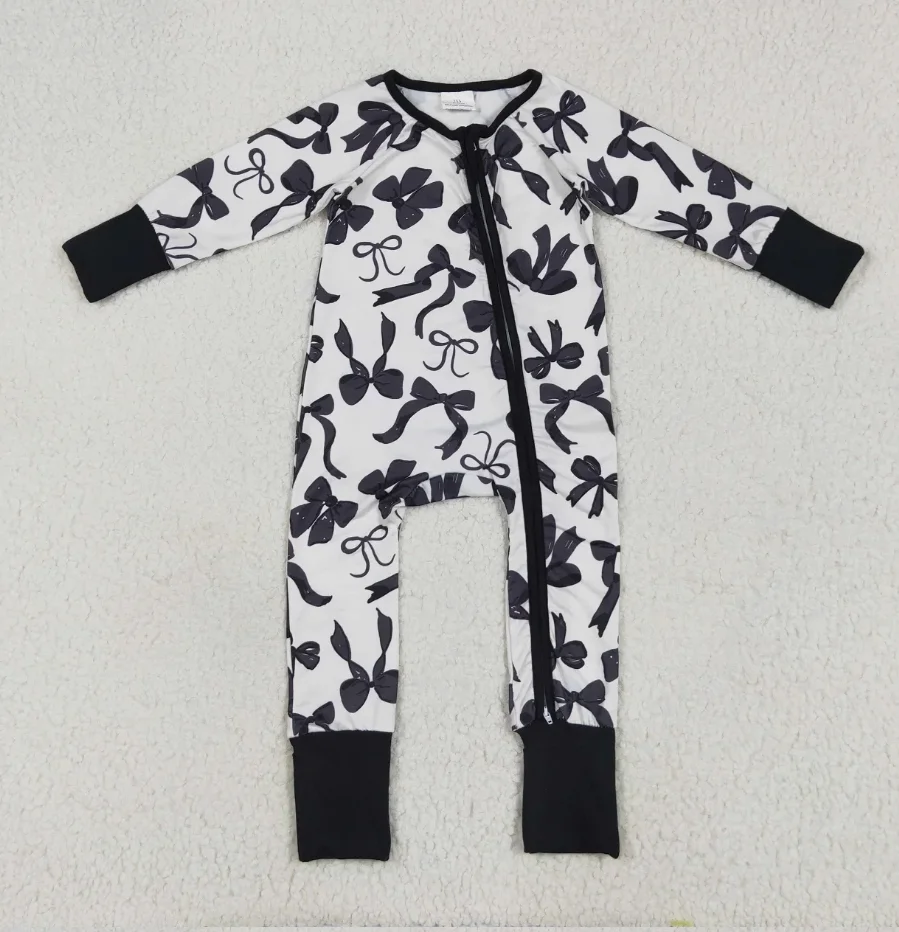 Комбинезон на молнии с черными бантами для маленьких девочек, детская одежда, боди для новорожденных
Комбинезон на молнии с черными бантами для маленьких девочек, детская одежда, боди для новорожденных