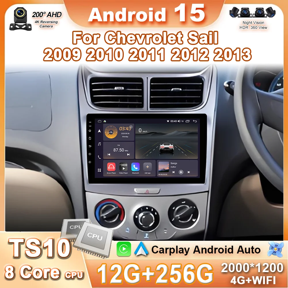 Android 15 Car Radio For Chevrolet Sail 2009 2010 2011 2012 2013 Auto Multimedia Video Player Stereo Wireless Carplay Head Unit
Android 15 Car Radio For Chevrolet Sail 2009 2010 2011 2012 2013 Auto Multimedia Video Player Stereo Wireless Carplay Head Unit