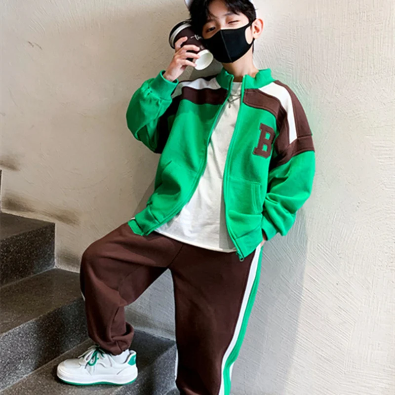 Boys Suit Coat+Pants Cotton 2Pcs/Sets 2023 Zipper Spring Autumn Sports Sets Tracksuit Children Clothing
Boys Suit Coat+Pants Cotton 2Pcs/Sets 2023 Zipper Spring Autumn Sports Sets Tracksuit Children Clothing