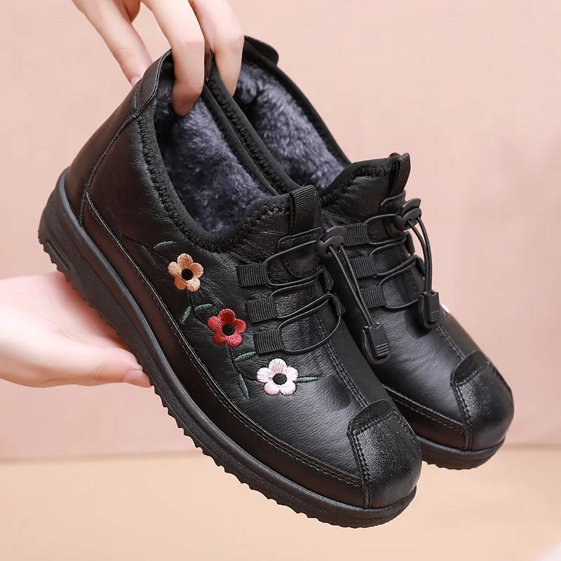 Winte Fashion Women Shoes Woman Leather Platform Warm Snow Boots Women's Casual Slip On Flat Ankle Boots Mother Shoes
Winte Fashion Women Shoes Woman Leather Platform Warm Snow Boots Women's Casual Slip On Flat Ankle Boots Mother Shoes