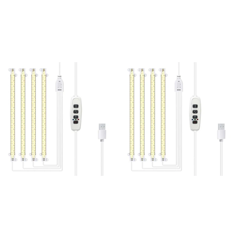 2X LED Plant Grow Light Strips, Full Spectrum Grow Lights For Indoor Plants With Auto On/Off 3/9/12H Timer, 192 Leds
2X LED Plant Grow Light Strips, Full Spectrum Grow Lights For Indoor Plants With Auto On/Off 3/9/12H Timer, 192 Leds