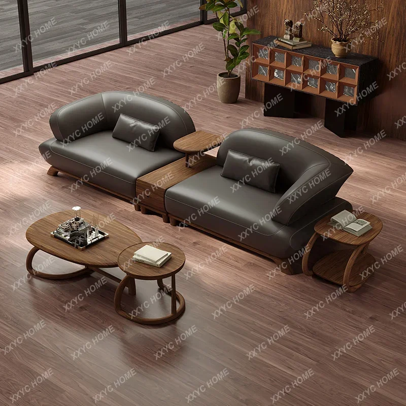 North American black walnut thickened first-layer cowhide straight-row sofa
North American black walnut thickened first-layer cowhide straight-row sofa