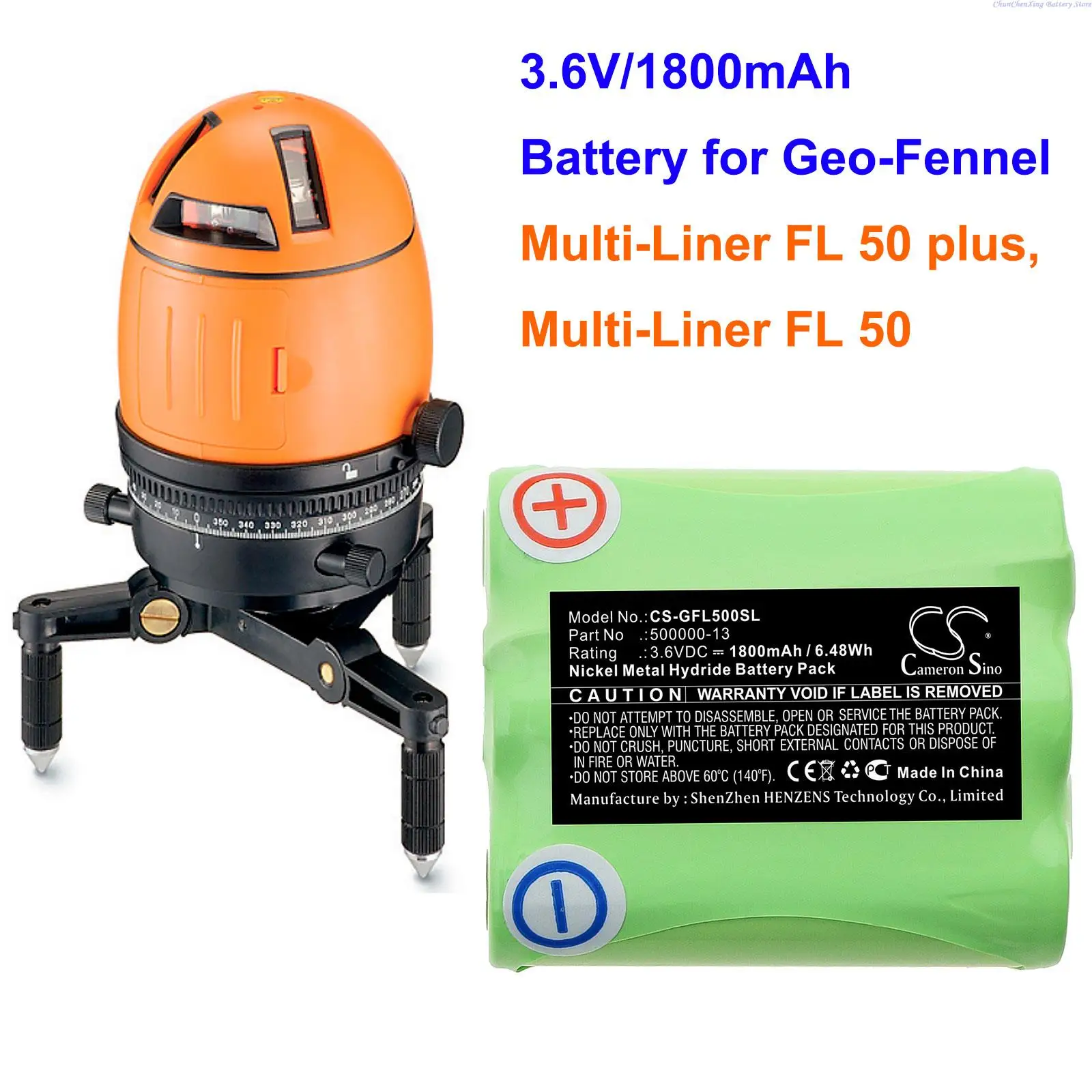 1800mAh Battery 500000-13 for Geo-Fennel Multi-Liner FL 50 plus, Multi-Liner FL 50
1800mAh Battery 500000-13 for Geo-Fennel Multi-Liner FL 50 plus, Multi-Liner FL 50