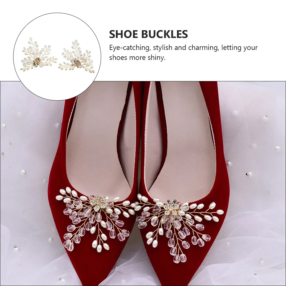 1Pair Pearl Shoe Buckles Stylish Wedding Shoe Accessories Bridal Clips Decorative Buckles for High Heels Banquet Party
1Pair Pearl Shoe Buckles Stylish Wedding Shoe Accessories Bridal Clips Decorative Buckles for High Heels Banquet Party