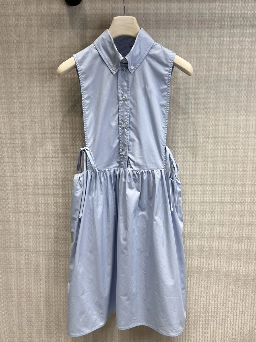 SDLR Summer 2026 Miu Style Embroidered Logo Hollow out Waist Fine Strap Shirt Dress Cotton Gauze Soft Breathable A-Line Skirt
SDLR Summer 2026 Miu Style Embroidered Logo Hollow out Waist Fine Strap Shirt Dress Cotton Gauze Soft Breathable A-Line Skirt